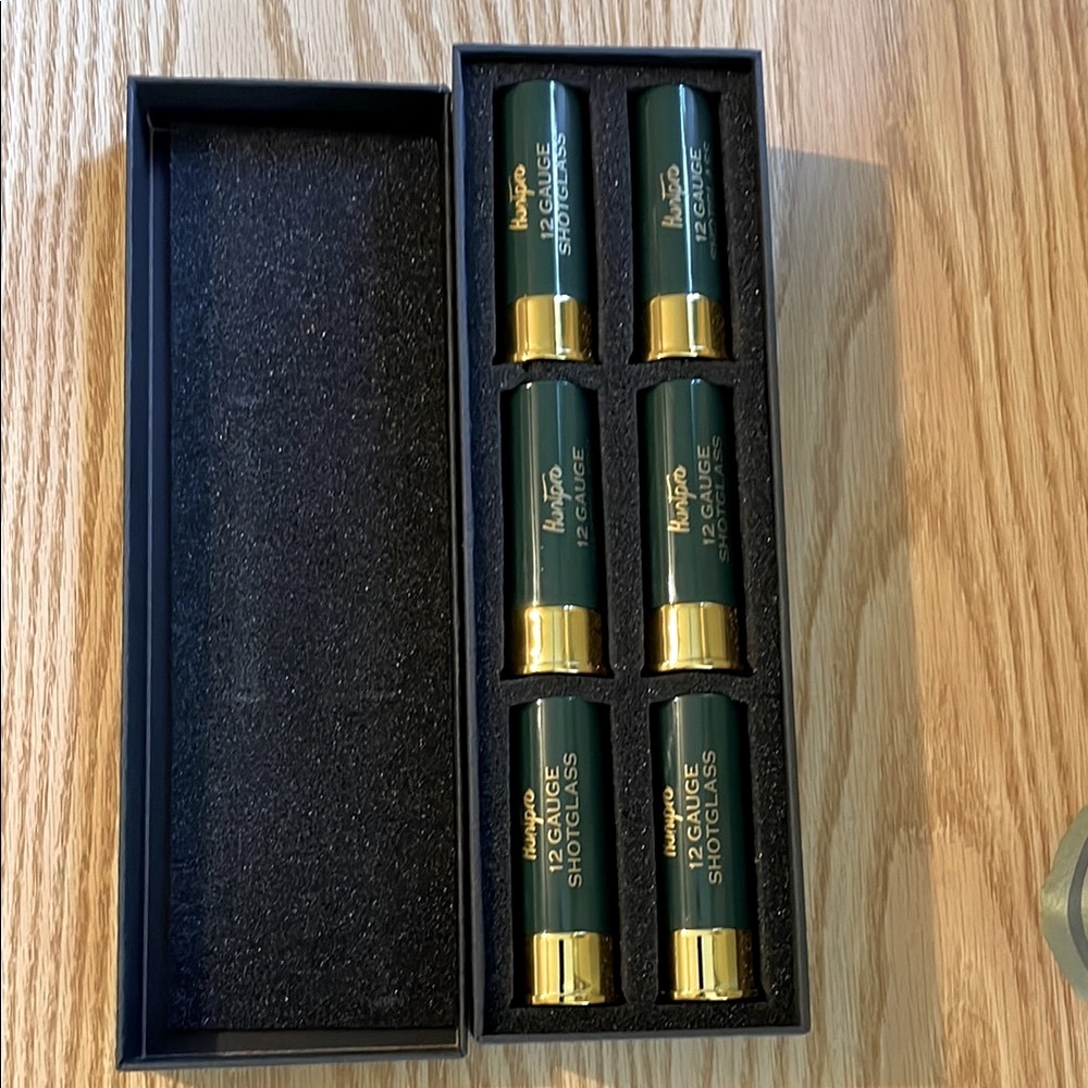 12 Gauge Shotgun Shell Shot Glasses Set of 6